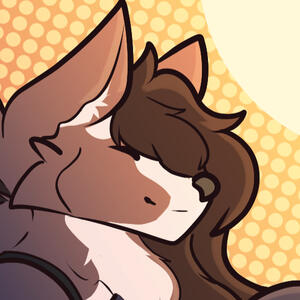 A drawing of an anthropomorphic dog.